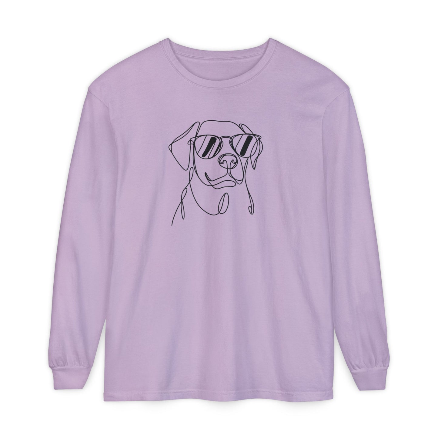 Cool Dog Long Sleeve T-Shirt | Unisex Garment-Dyed Tee