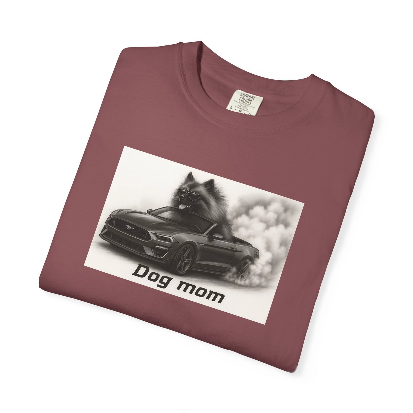Dog Mom - Keeshond - “Cool Dogs in Cool Cars” T-Shirt Collection! 🐶🚗