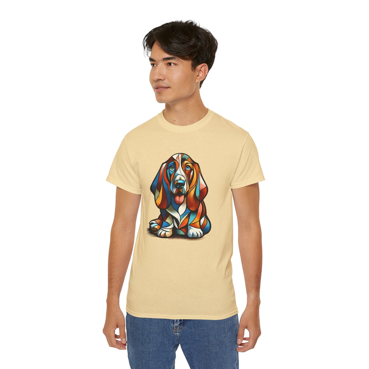 “Petcasso Pup – The Bold Basset Hound Tee” - Unisex Ultra Cotton Tee