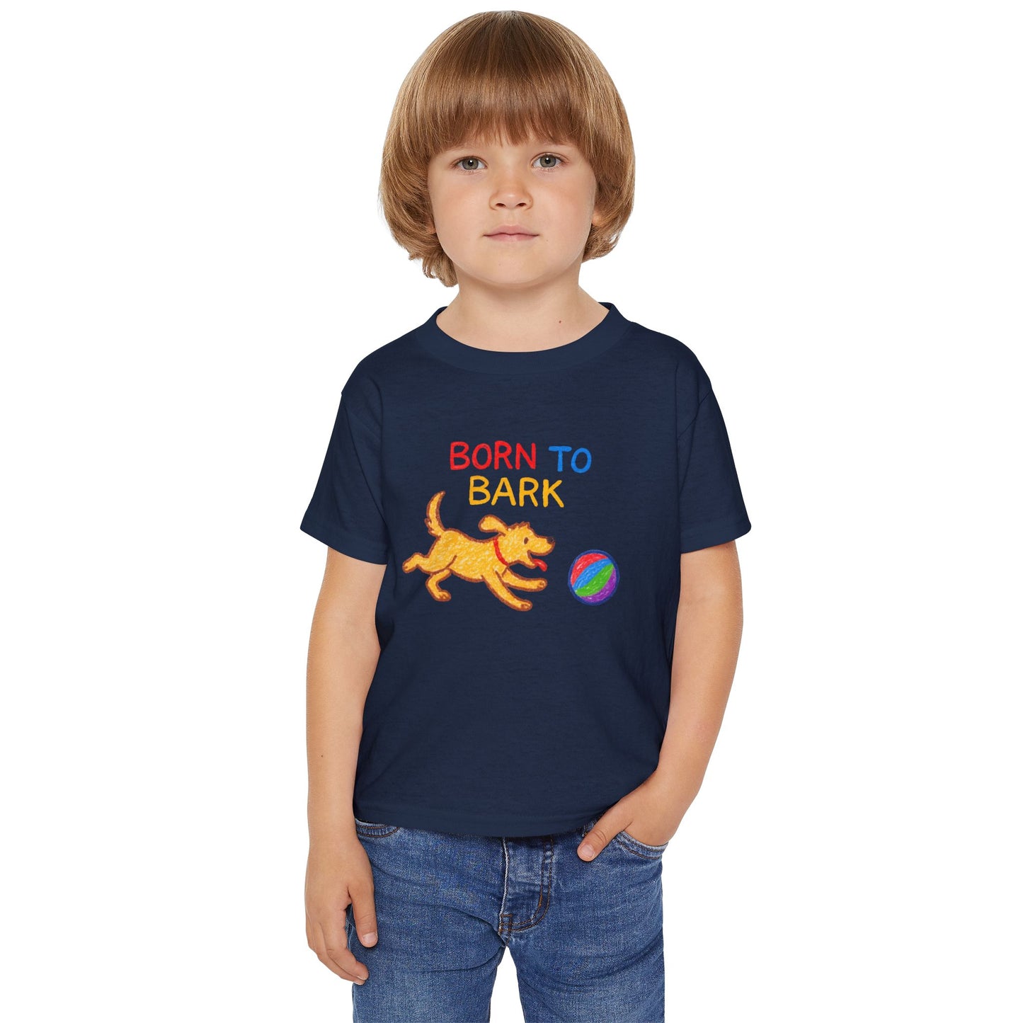 Toddler T-Shirt - Born to Bark Dog Lover Tee, Cute Pet Gift, Kids Dog Shirt, Birthday Present, Playful Puppy Love