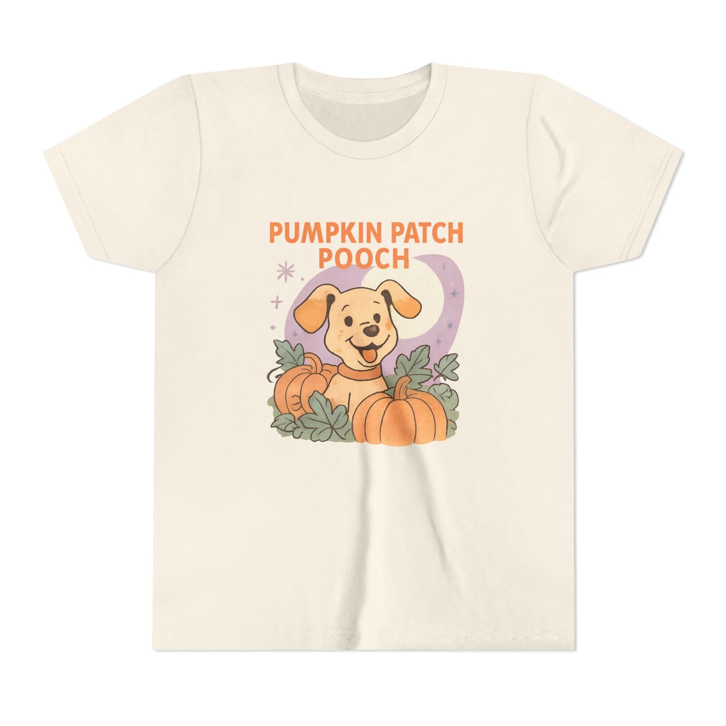Pumpkin Patch Dog Youth Tee | Cute Halloween Shirt, Kids Fall Apparel, Dog Lover Gift, Autumn T-Shirt, Halloween Celebration