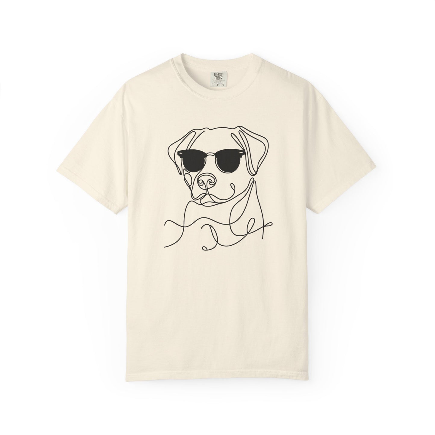 Cool Dog Line Art T-Shirt, Pet Lover Gift, Unisex Tee, Animal Lover Shirt, Casual Wear, Dog Mom Gift, Birthday Present, Dog Themed Apparel