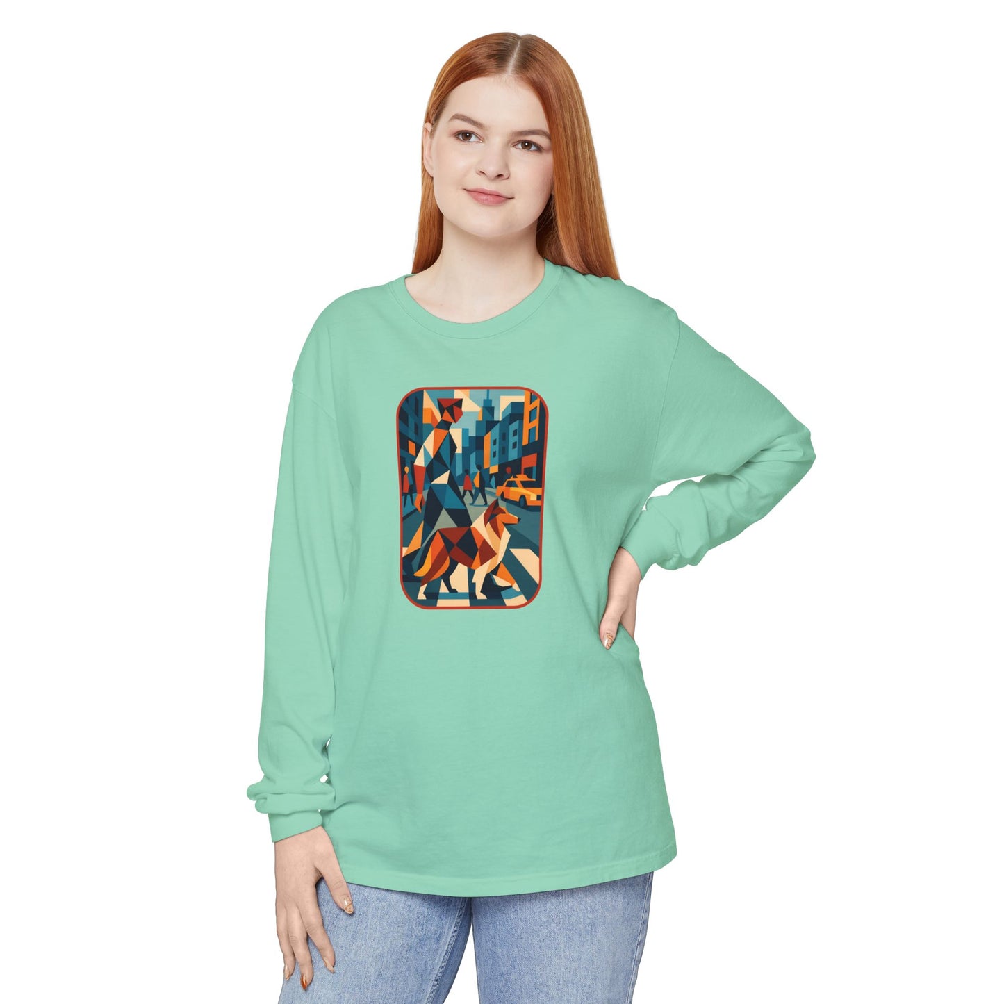 City Walk Tee for Animal Lovers, Casual Wear, Gift for Him/Her, Art-Inspired Apparel, Unique Artwork T-Shirt