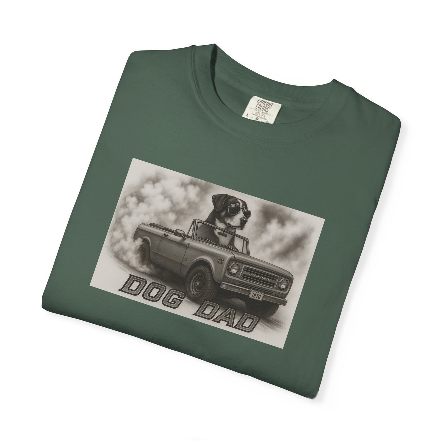 Dog Dad - Swiss Mountain Dog - Cool Dogs in Cool Cars T-Shirt Collection | Funny Dog Lover Apparel for Men