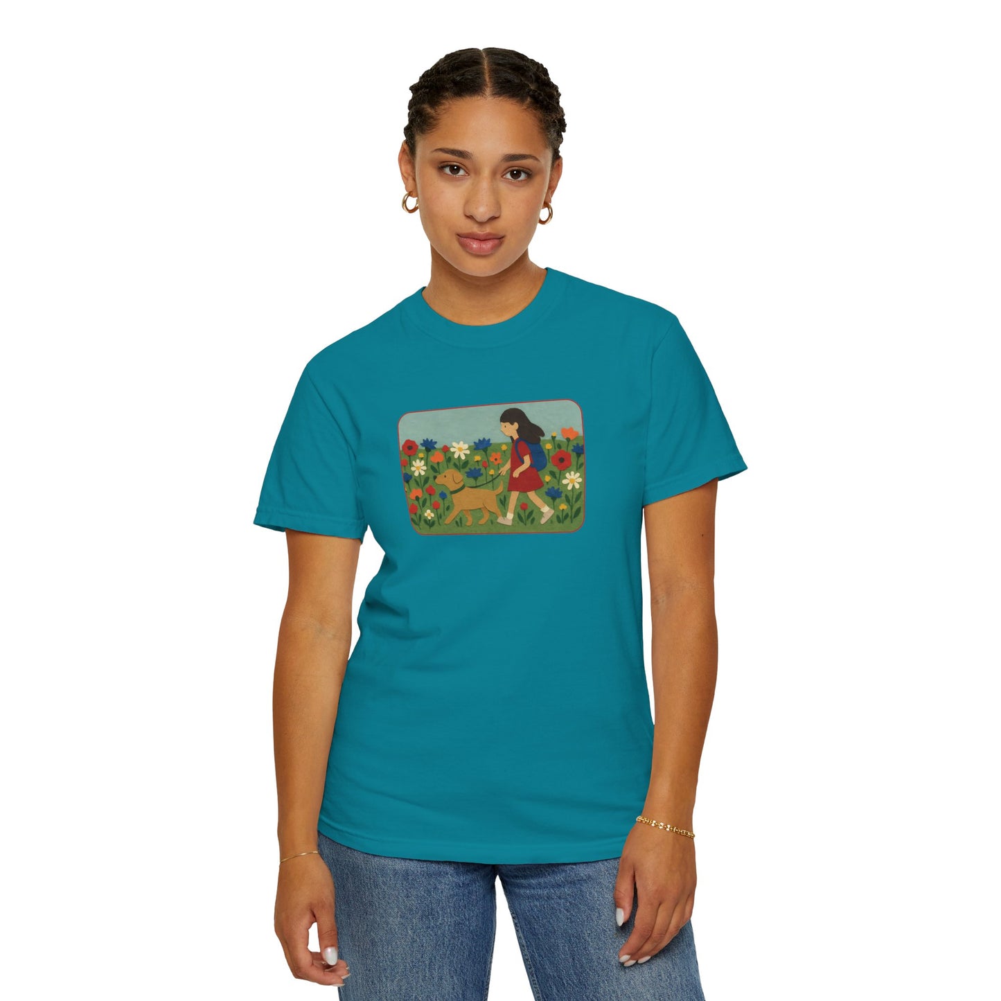 Dog Walking Collage T-shirt