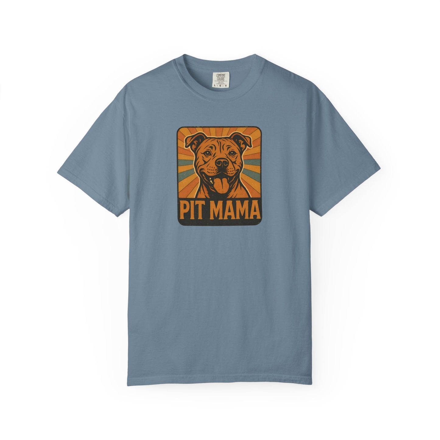 Pit Mama Unisex Garment-Dyed T-Shirt, Dog Lover Gift, Animal Rescue Tee, Pitbull Mom Shirt, Casual Wear, Pet Mom Apparel