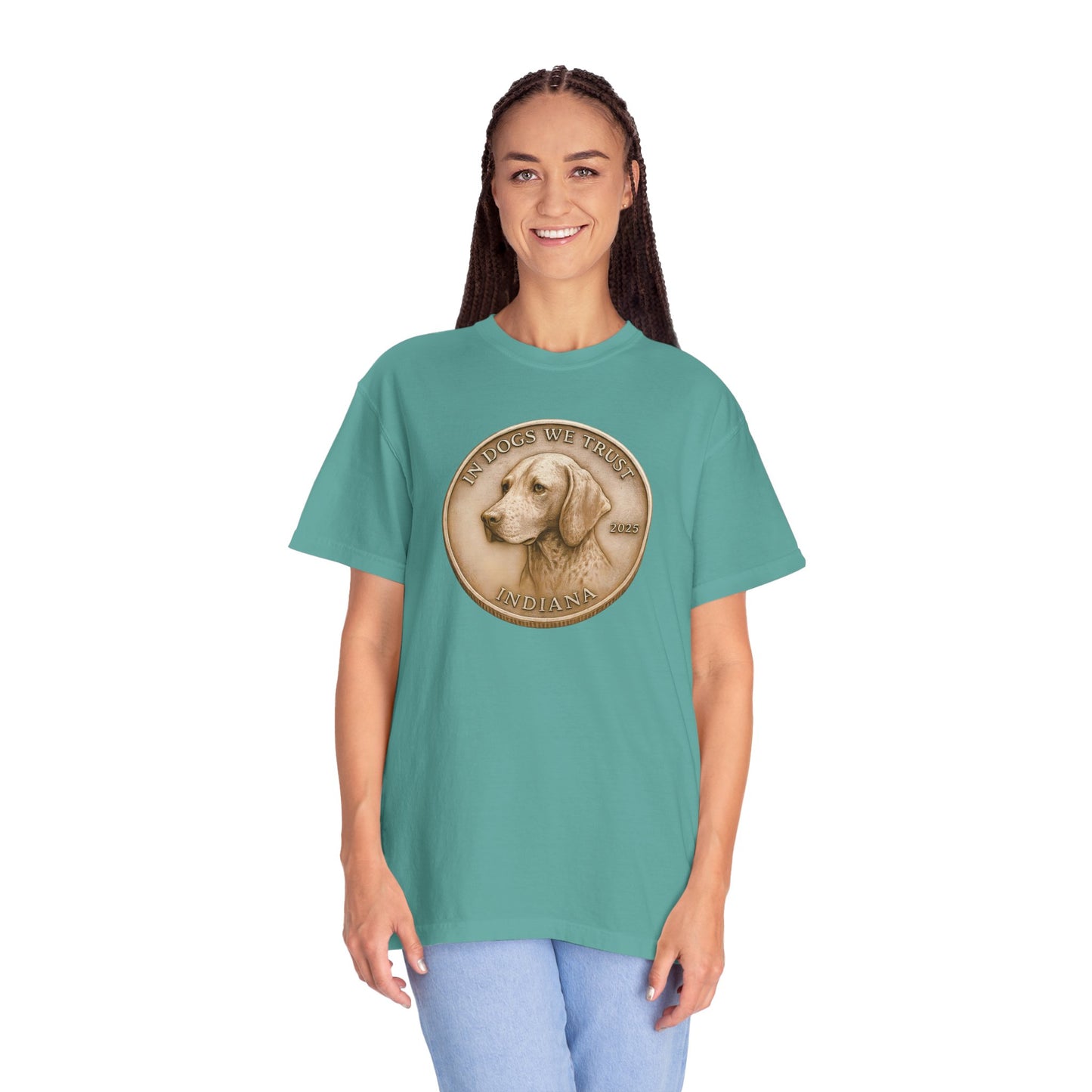 Indiana State Coin T-Shirt Collection - Proud Dog Breed Illustrations