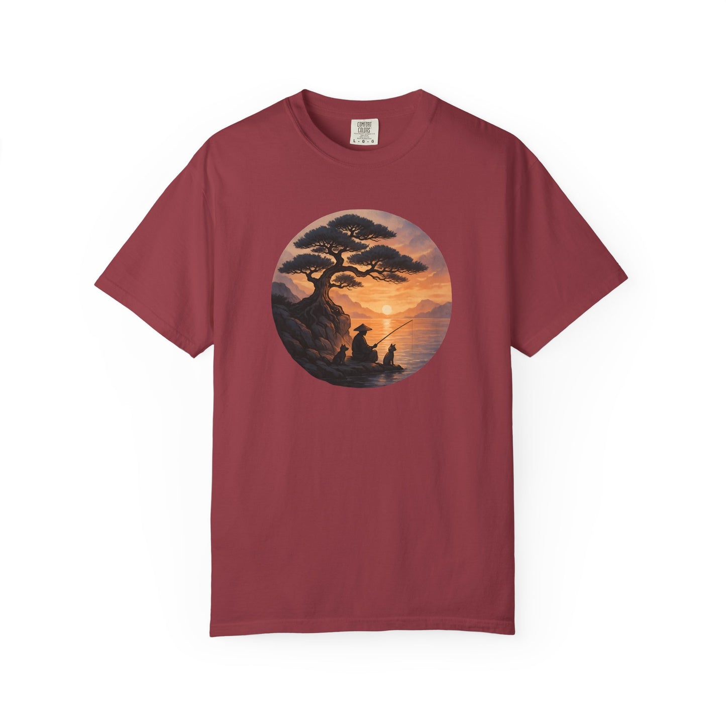 Vintage Sunset Fisherman Unisex T-shirt