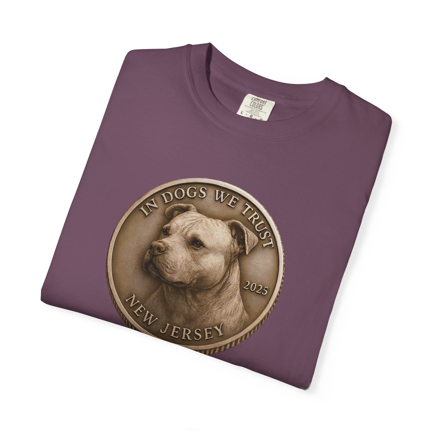 New Jersey State Coin T-Shirt Collection - Proud Dog Breed Illustrations