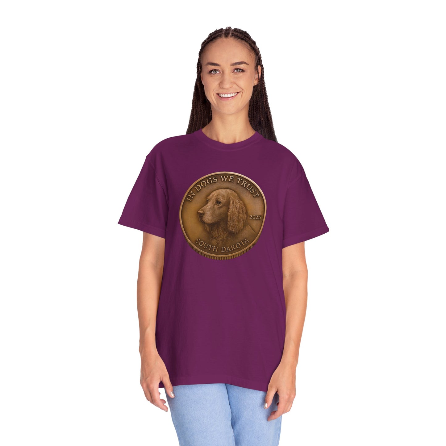 South Dakota State Coin T-Shirt Collection - Proud Dog Breed Illustrations