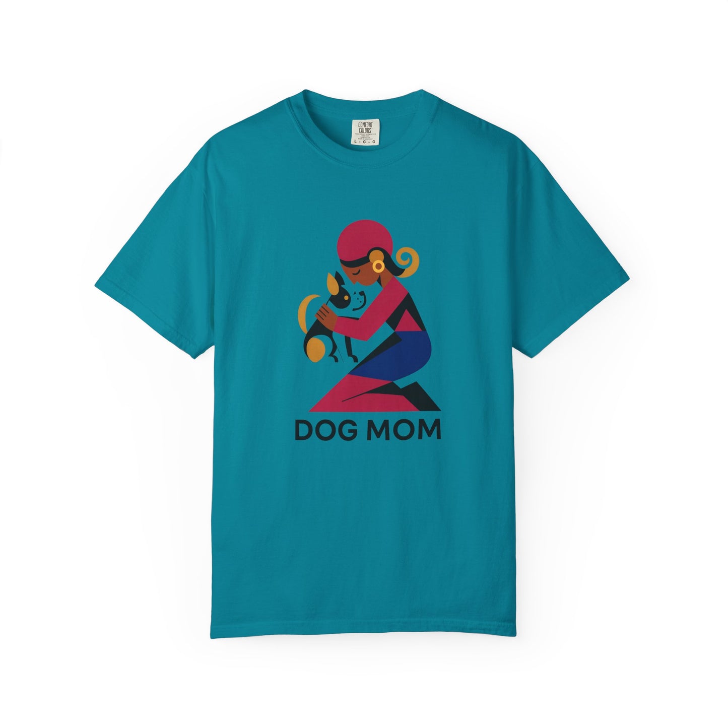 Dog Mom Garment-Dyed T-Shirt, Gift for Dog Lovers, Casual Wear, Pet Owner Apparel, Mother's Day Gift, Animal Lover Tee