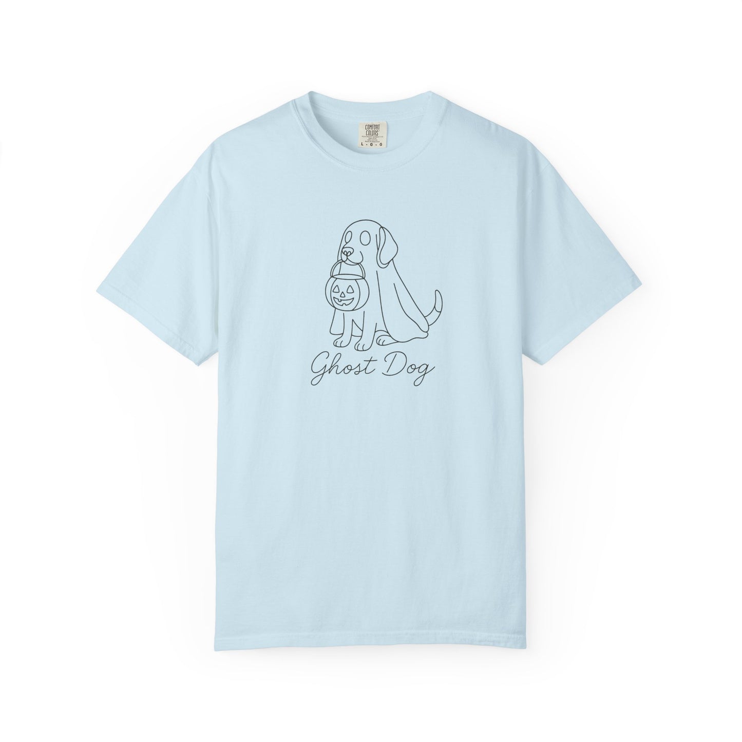 Ghost Dog Halloween T-Shirt, Unisex Tee, Casual Fall Apparel, Pet Lover Gift, Spooky Dog Shirt, Fun Trick-or-Treat Outfit