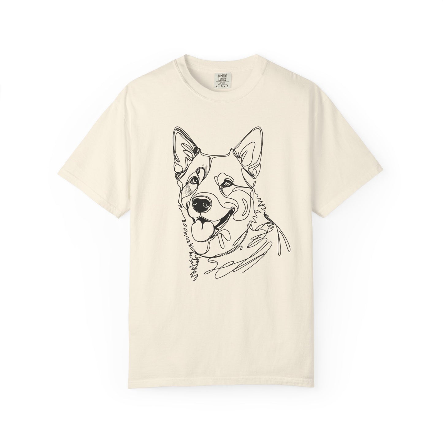 🖤 True Grit – Blue Heeler Line Art Tee