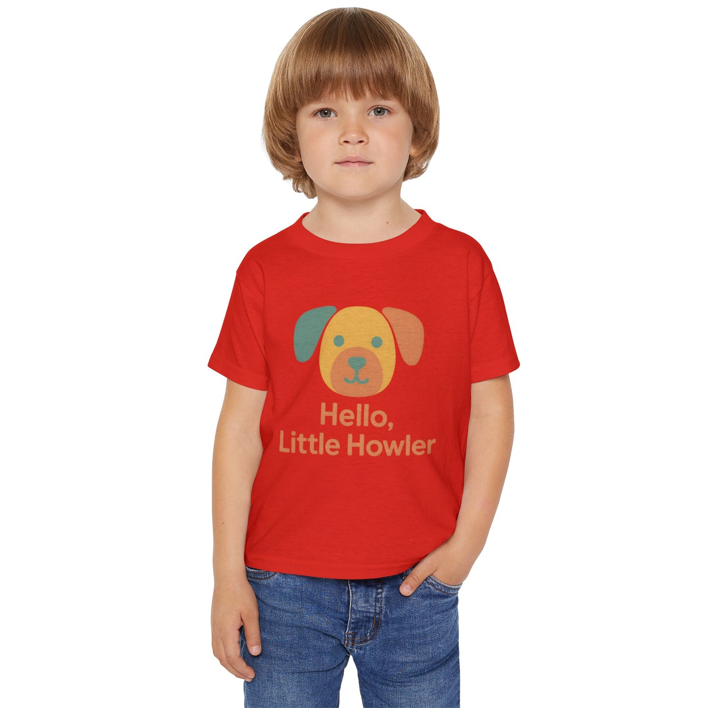 Adorable Toddler T-Shirt, Cute Dog Shirt, Hello Little Howler Tee, Kids Gift, Pet Lover Apparel, Fun Playtime Top