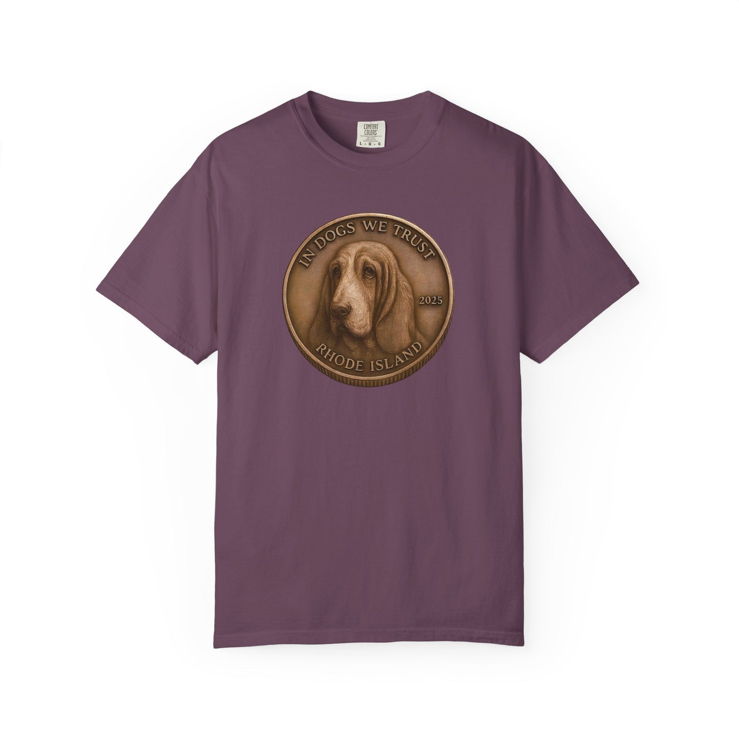 Rhode Island State Coin T-Shirt Collection - Proud Dog Breed Illustrations