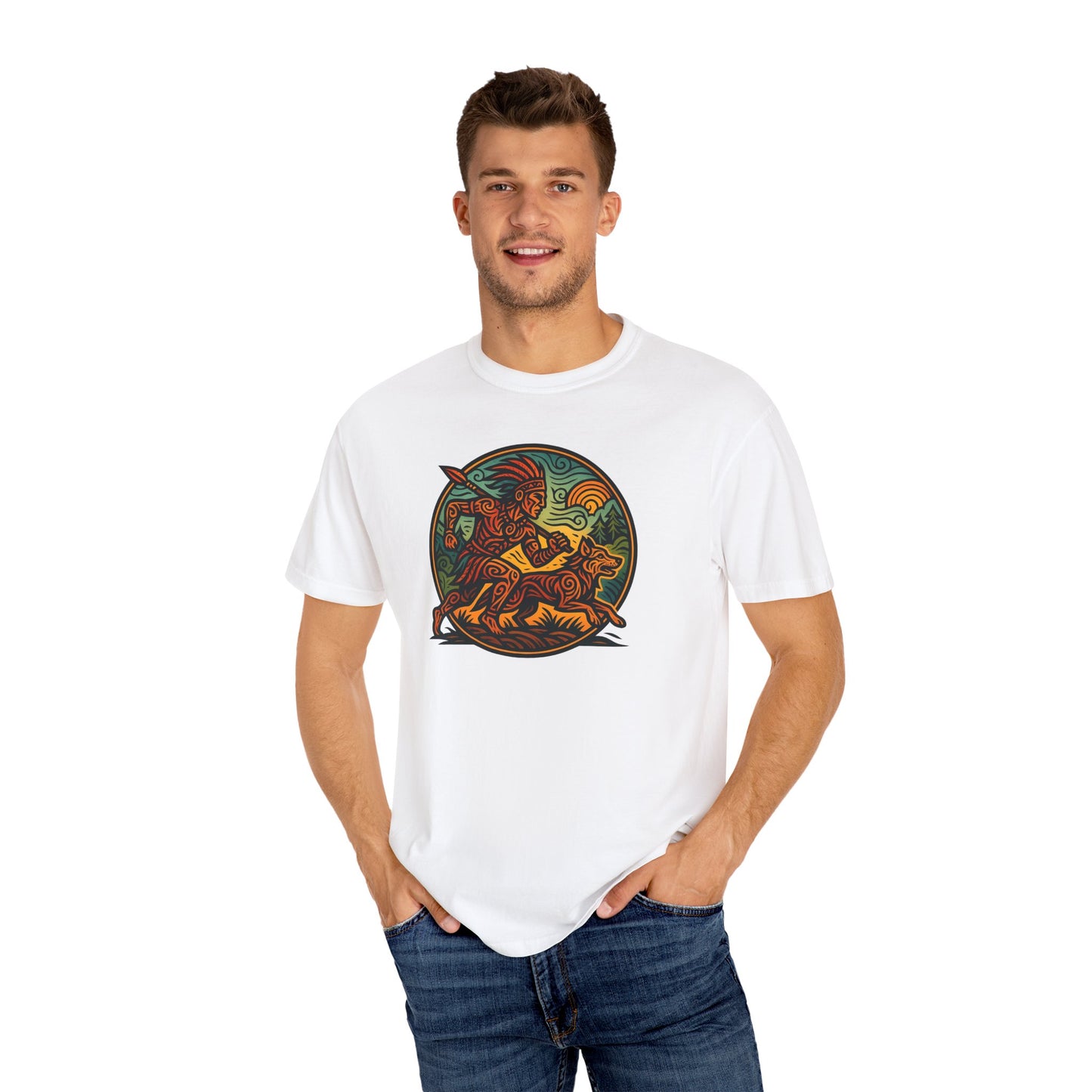 Vintage-Inspired Garment-Dyed T-Shirt, Artistic Tee for Nature Lovers, Perfect Gift for Birthdays, Casual Outings, Eco-Friendly Fashion