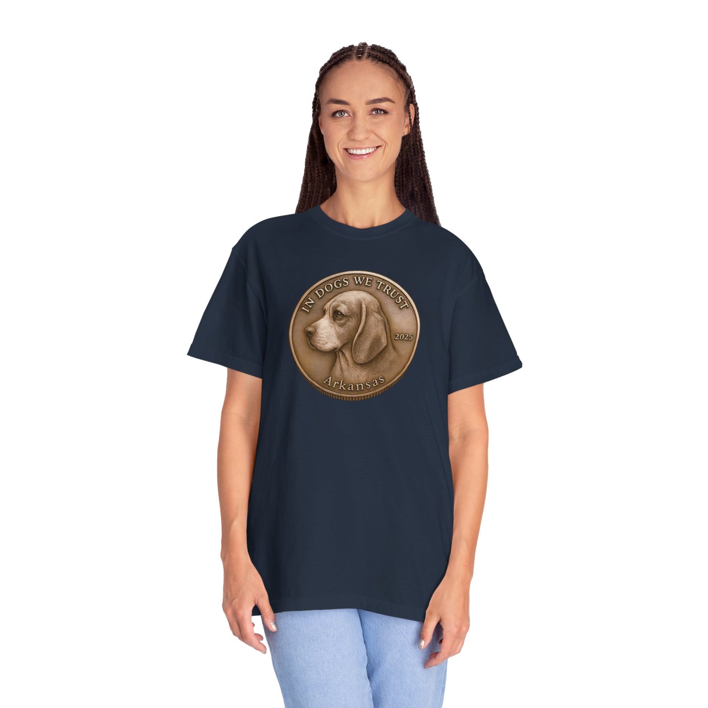 Arkansas State Coin T-Shirt Collection - Proud Dog Breed Illustrations