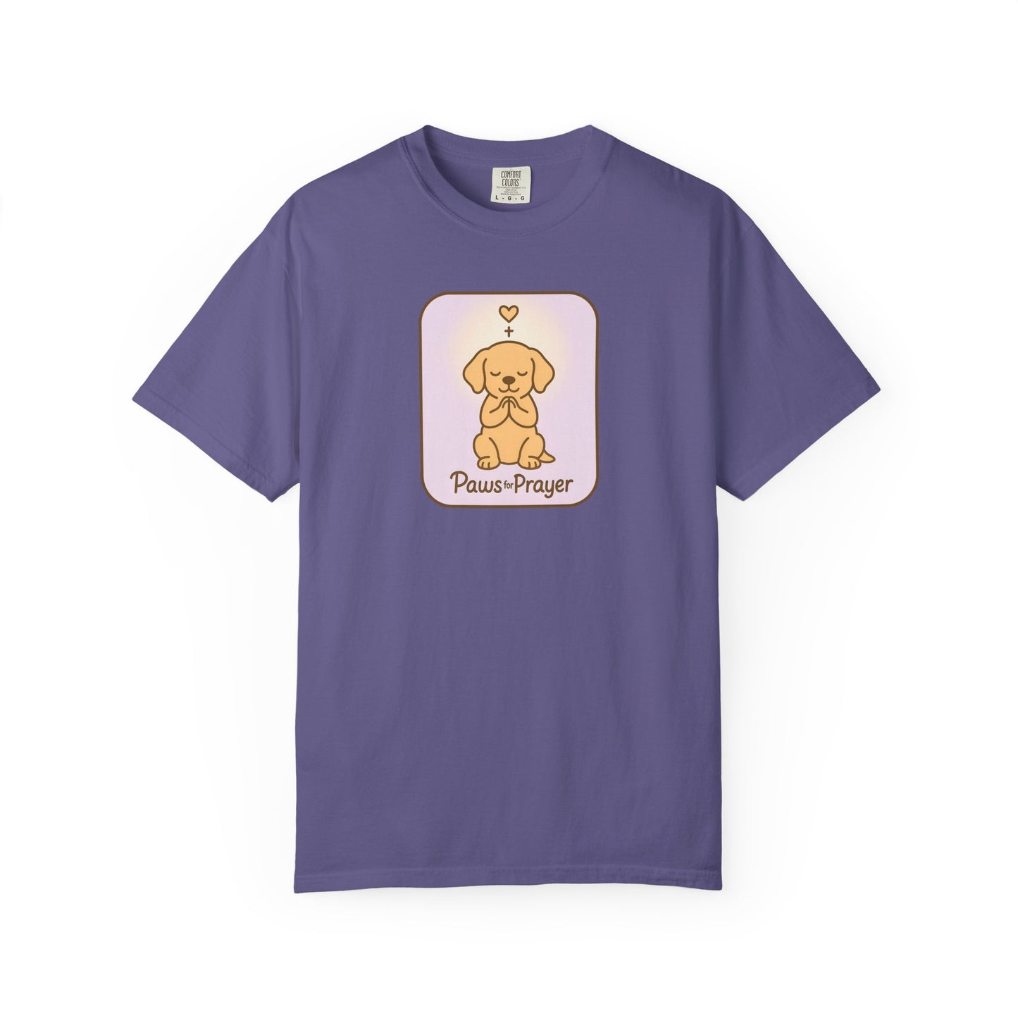 Prayerful Paws Unisex T-Shirt, Dog Lover Gift, Cute Pet Tee, Animal Prayer Shirt, Casual Animal Tees, Gift for Dog Owners
