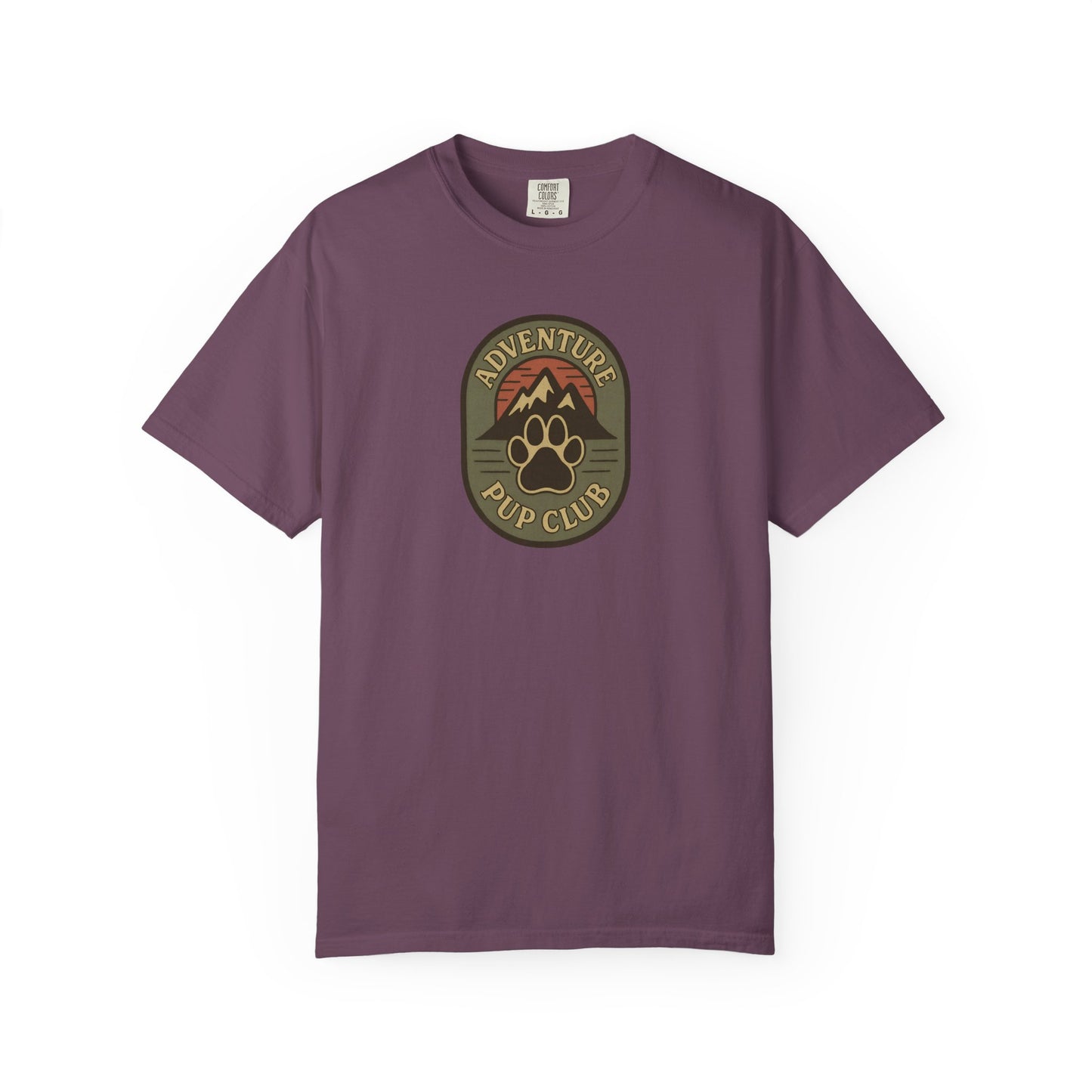Adventure Pup Club Unisex Garment-Dyed T-Shirt, Dog Lover Gift, Outdoor Adventure Apparel, Pet Club Tee, Nature Lover Shirt