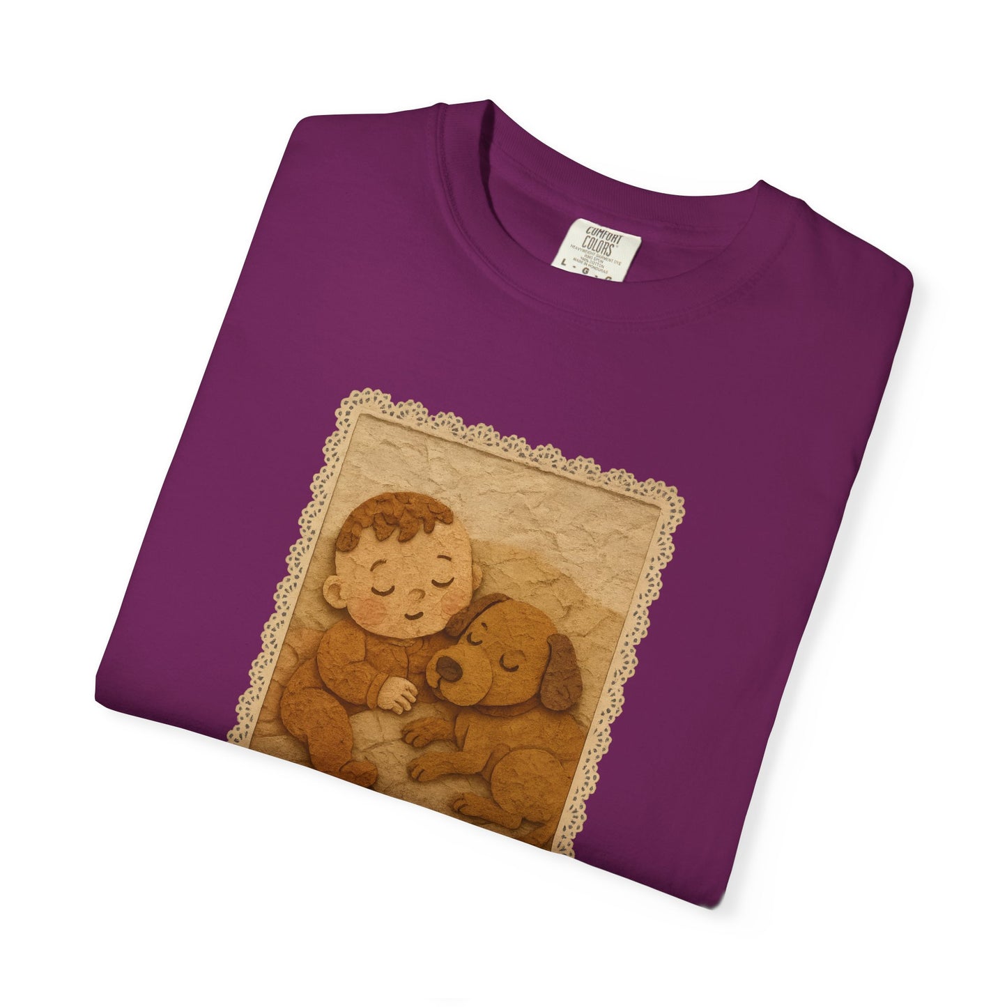Cute Baby & Puppy Graphic Tee, Cozy Shirt for Dog Lovers and Parents, Gifts for Baby Showers, Birthdays, or Any Celebration