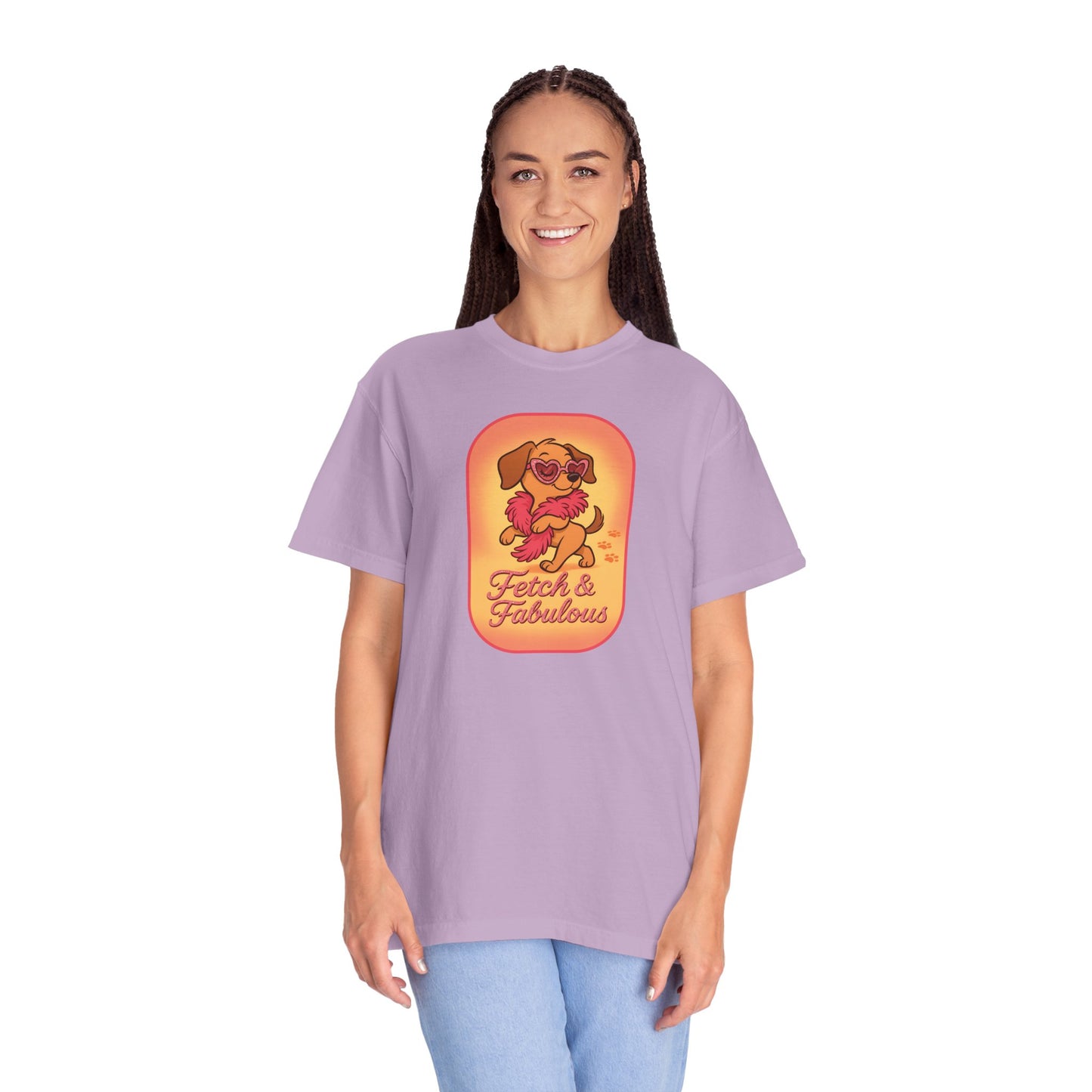 Fetch & Fabulous Dog Lover T-Shirt | Unisex Garment-Dyed Tee for Dog Owners, Pet Lovers, Birthday Gift, Casual Wear