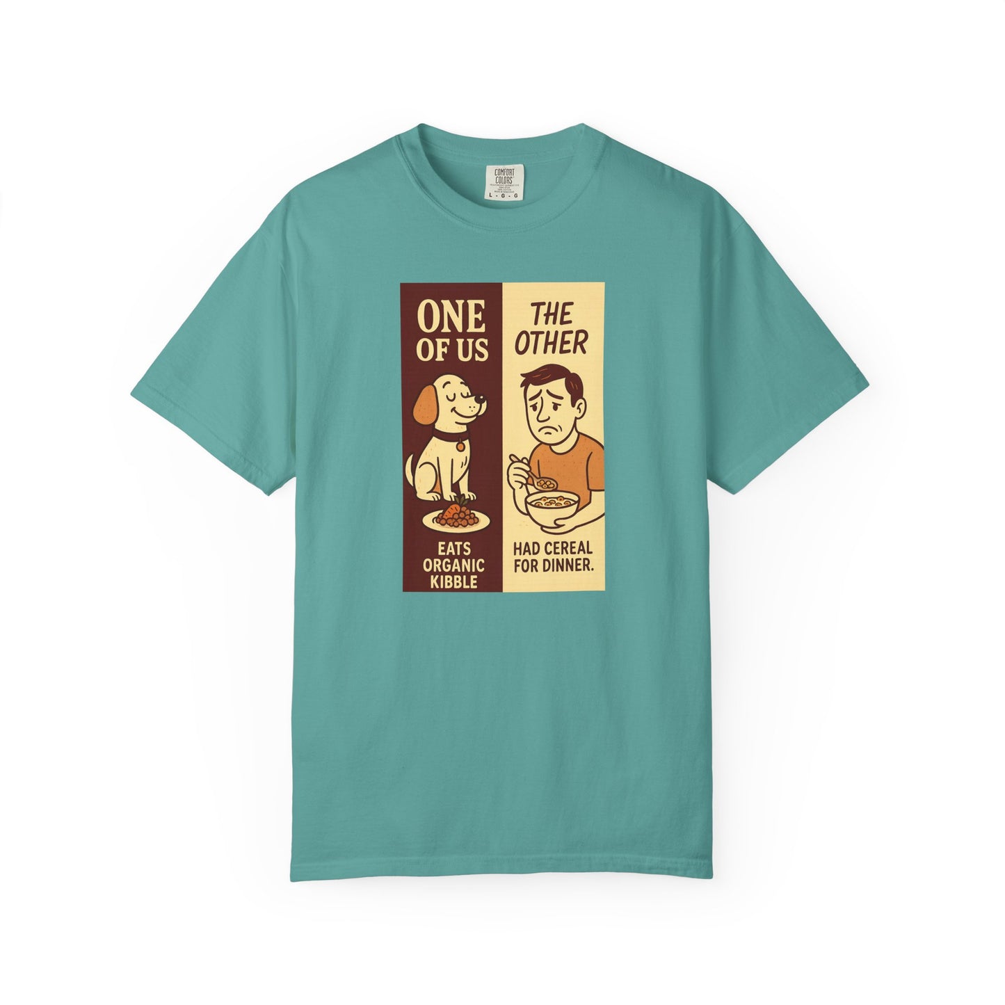 Organic Kibble T-Shirt, Funny Pet Lover Tee, Casual Unisex Apparel, Dog and Cat Humor, Gift for Animal Lovers