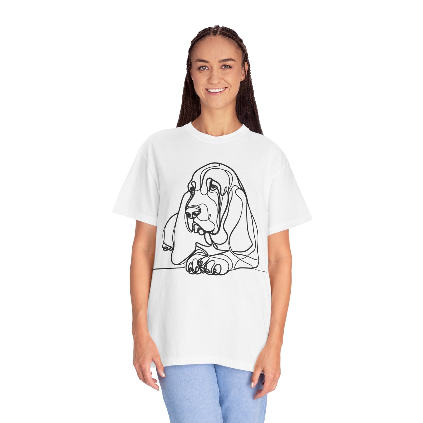 Basset Hound Line Art T-Shirt