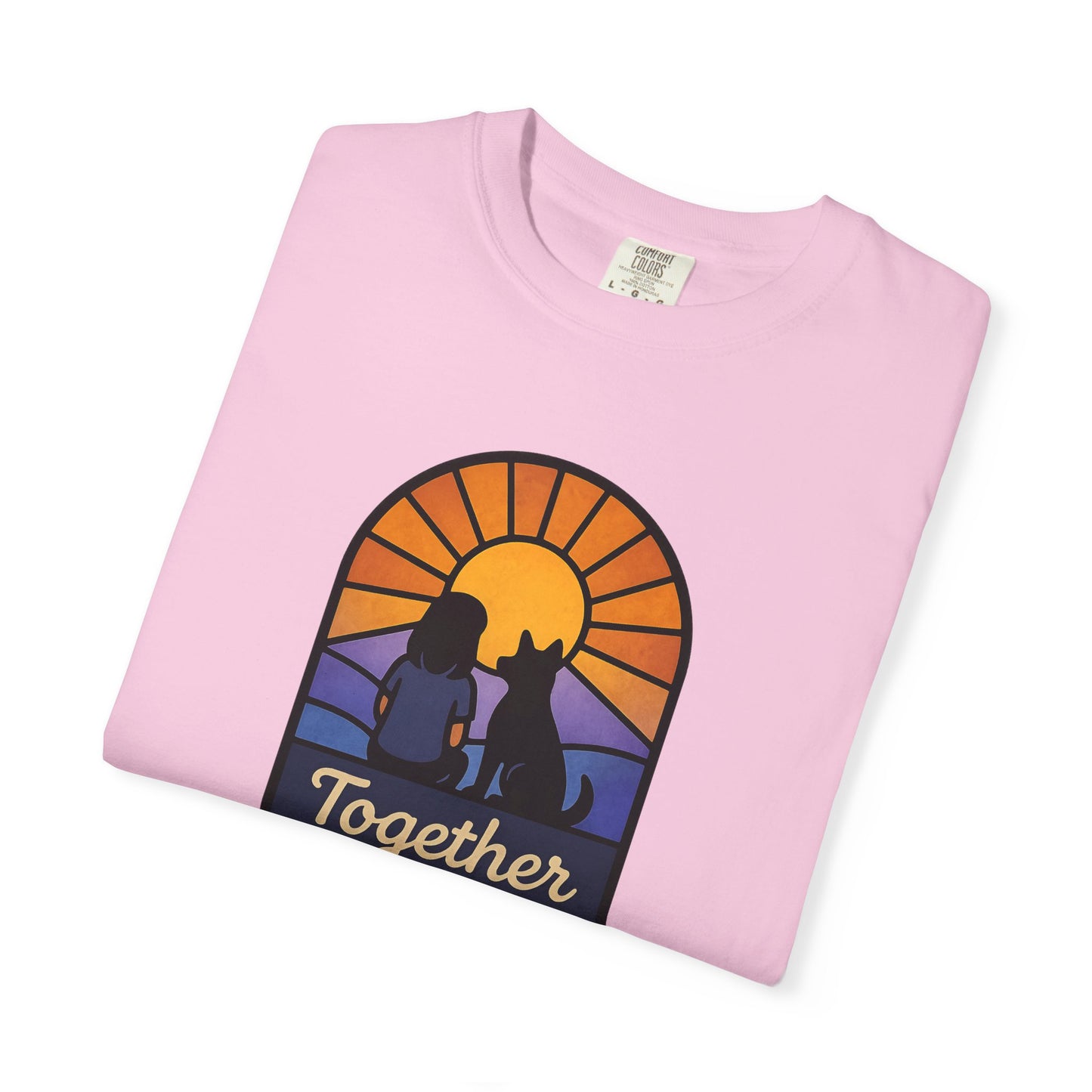 Together Sunset Graphic T-Shirt, Unisex Tee for Families, Casual Wear, Gift for Nature Lovers, Summer Vibe Apparel, Retro Style Shirt