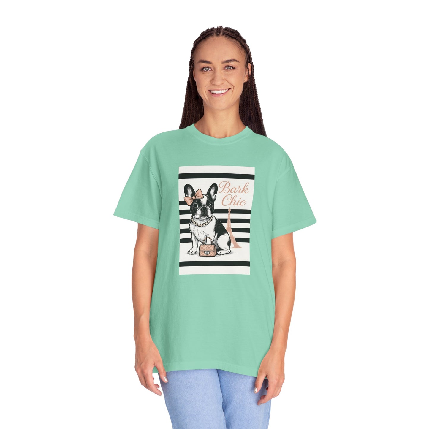 Chic Dog Lover T-shirt, Bark Chic Tee, Unisex Graphic Shirt, Pet Lover Gift, Comfortable Everyday Wear, Cute Animal Apparel