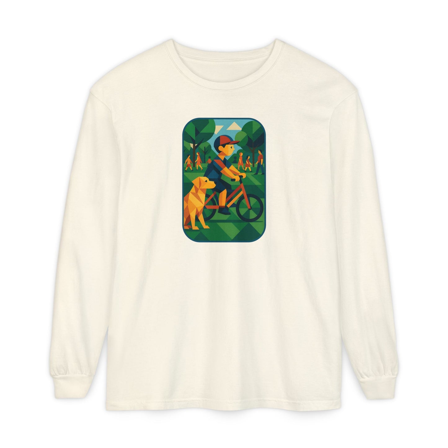 Park Walk Adventure T-Shirt, Eco-Friendly Tee, Dog Lover Apparel, Nature Print Shirt, Perfect for Outdoor Activities