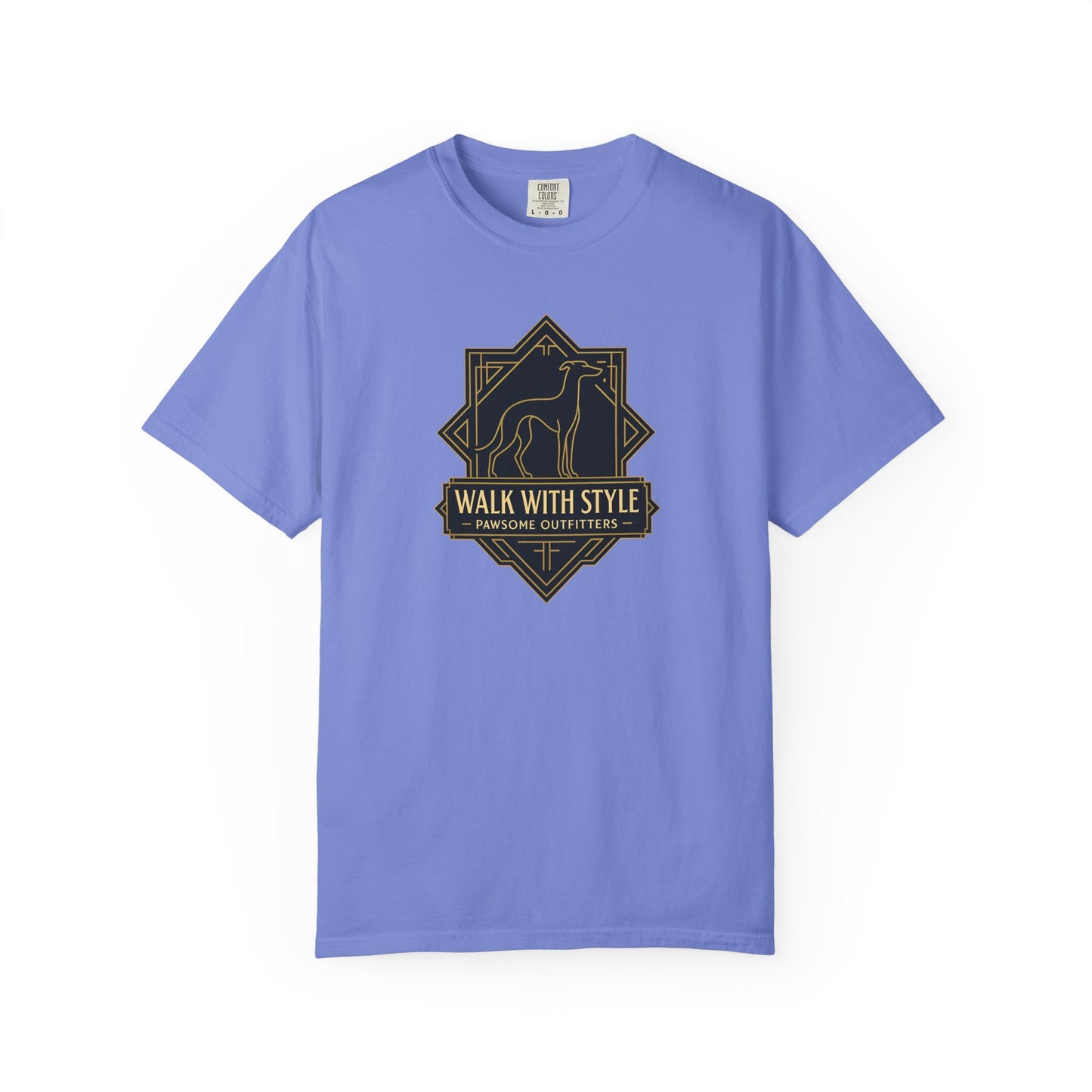 Stylish Unisex Tee - Walk with Style Graphic Shirt, Casual Wear, Gift for Dog Lovers, Relaxed Fit, Everyday Comfort
