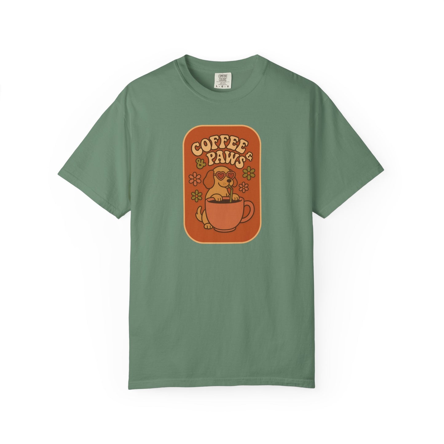 Coffee Paws Unisex T-shirt - Perfect for Dog Lovers, Casual Wear, Gift for Pet Owners, Cozy Vibe, Every Day Wear