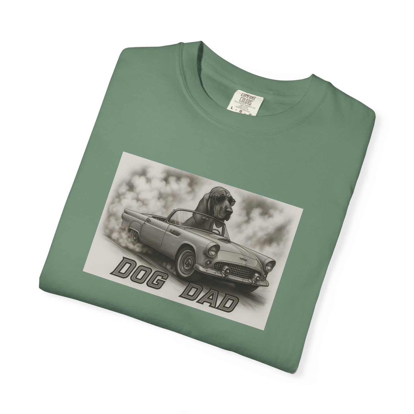 Dog Dad - Bloodhound - Cool Dogs in Cool Cars T-Shirt Collection | Funny Dog Lover Apparel for Men