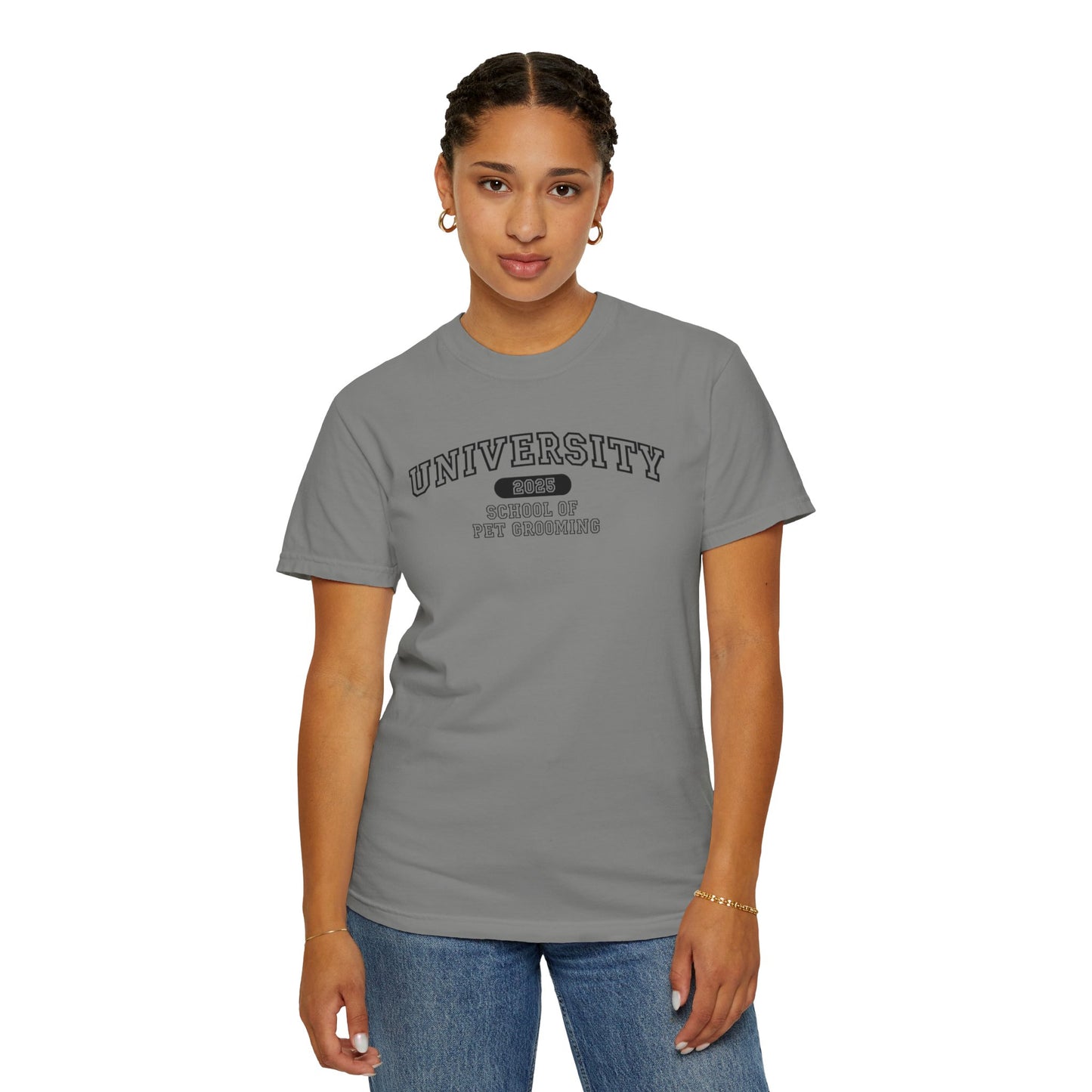 University School of Pet Grooming Unisex Garment-Dyed T-Shirt - University Style
