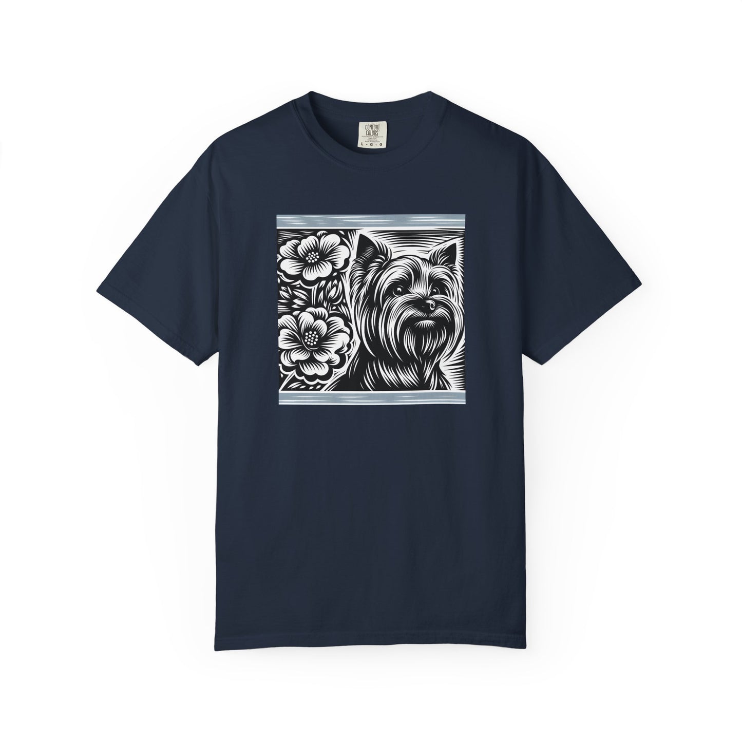 Cute Yorkie Floral T-Shirt for Dog Lovers