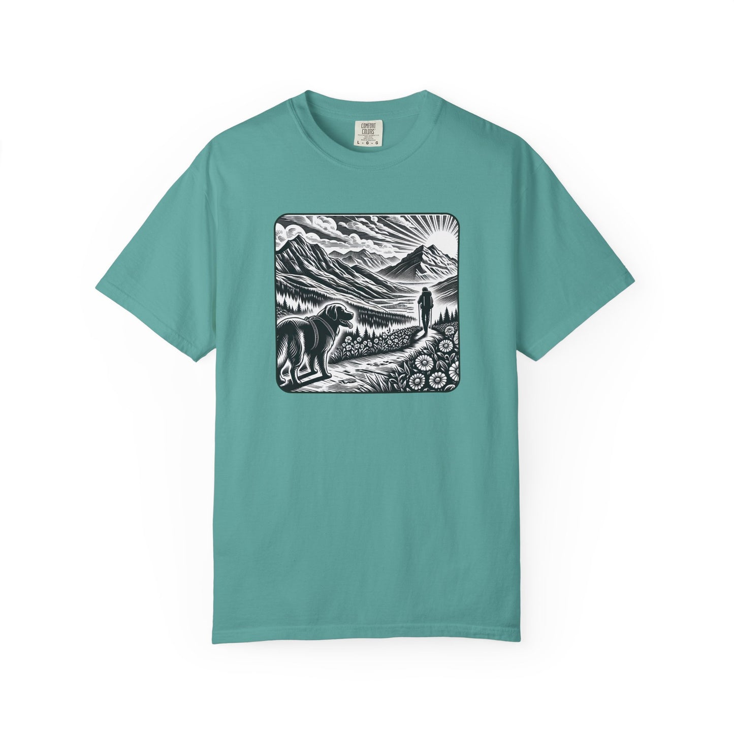 Hiker Unisex Garment-Dyed T-Shirt with Nature Design - Perfect for Outdoor Lovers
