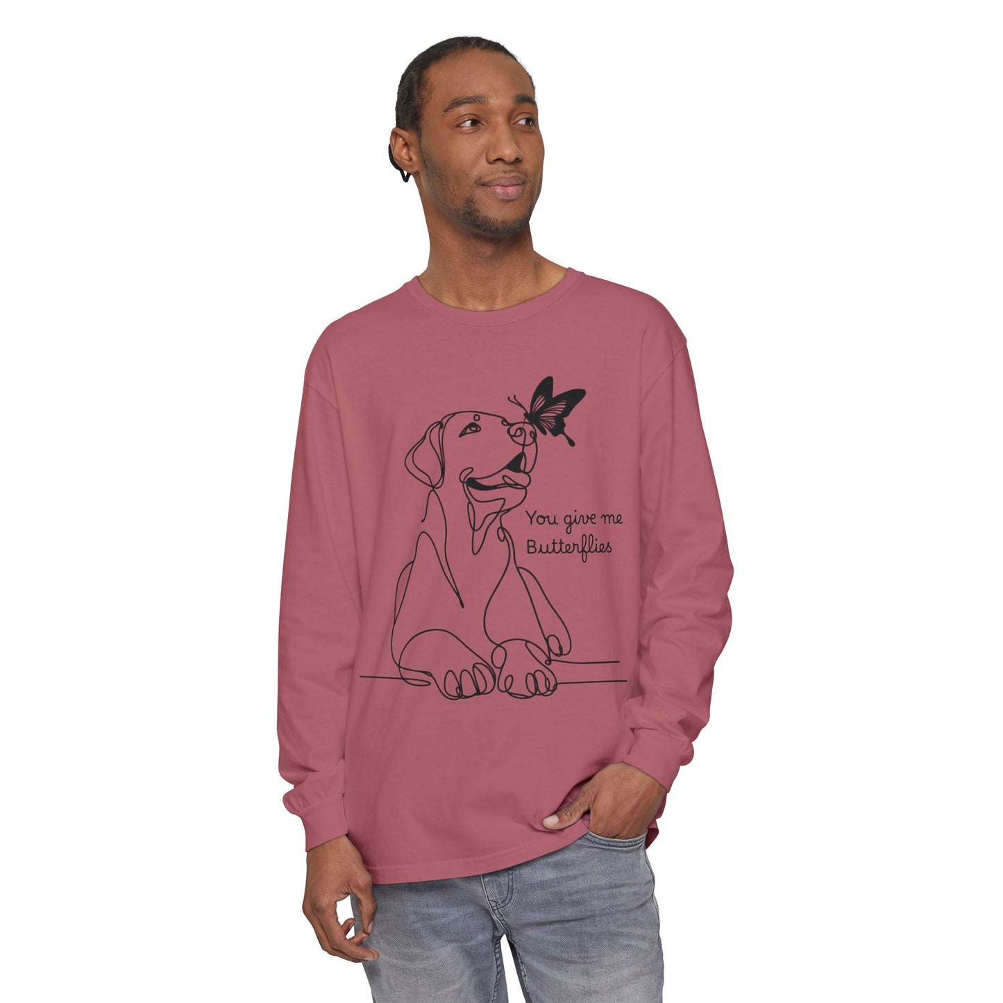 You Give Me Butterflies Dog Long Sleeve T-Shirt