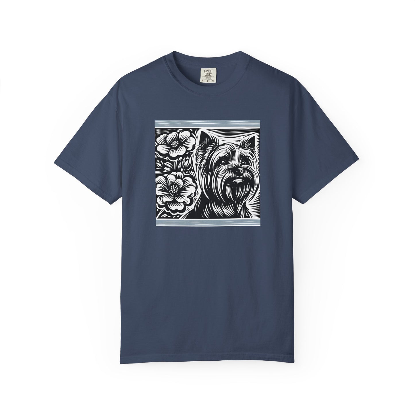 Cute Yorkie Floral T-Shirt for Dog Lovers