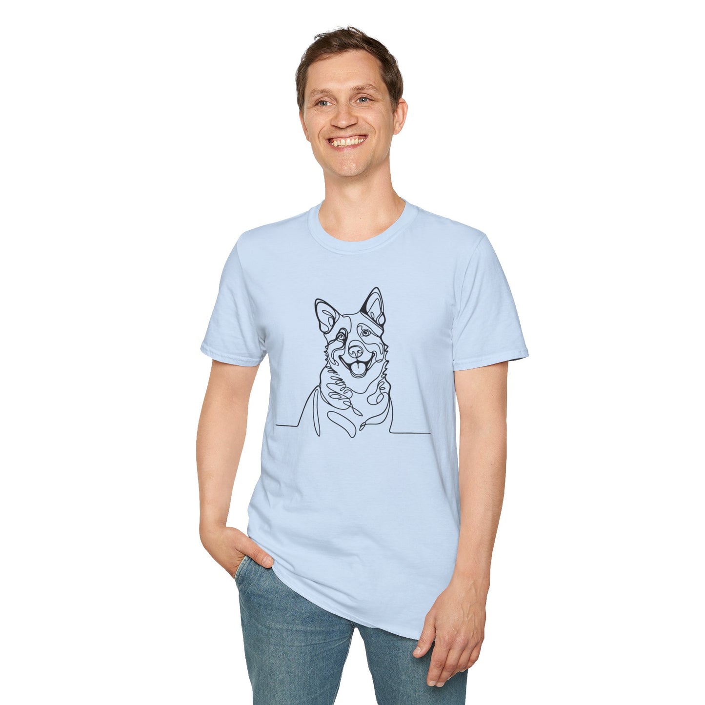 🖤 True Grit – Blue Heeler Line Art Tee