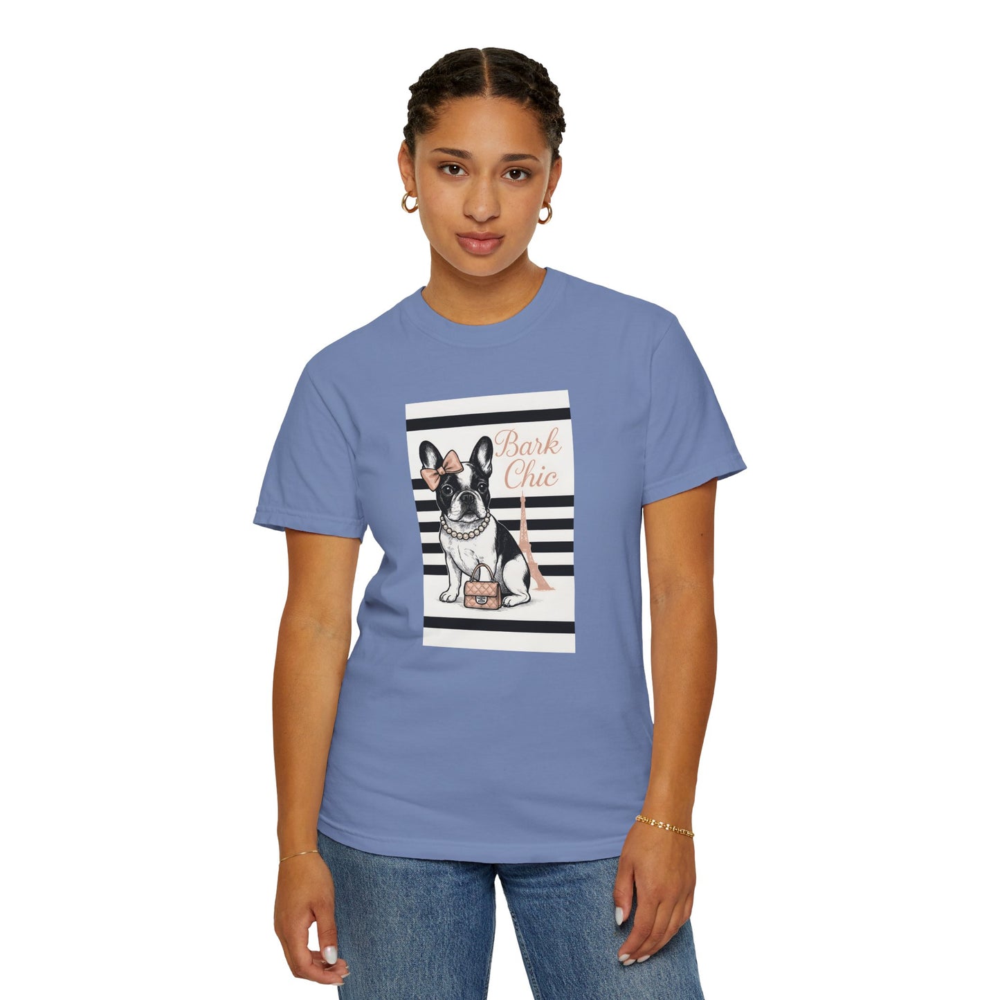 Chic Dog Lover T-shirt, Bark Chic Tee, Unisex Graphic Shirt, Pet Lover Gift, Comfortable Everyday Wear, Cute Animal Apparel