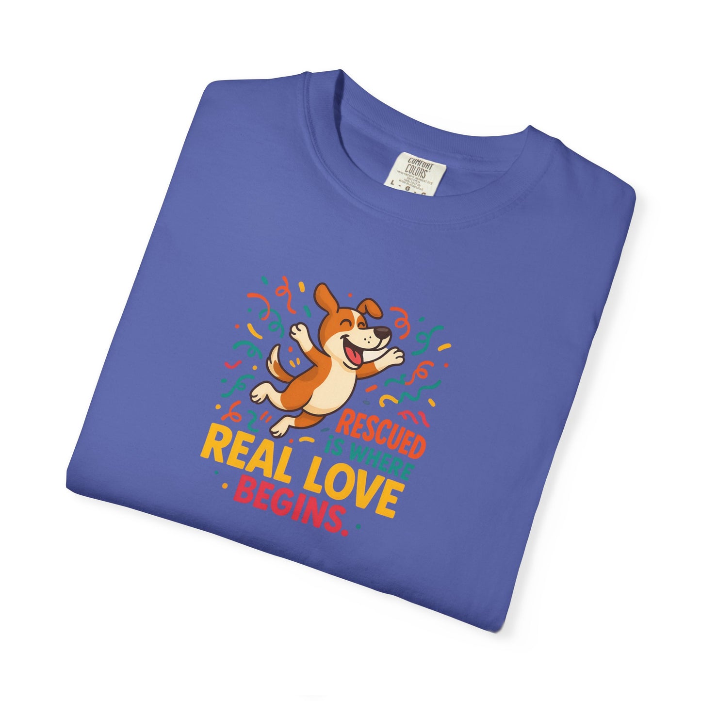 Rescue Love T-Shirt, Unisex Dog Lover Tee, Adoption Awareness Shirt, Pet Rescue Apparel, Gift for Animal Lovers
