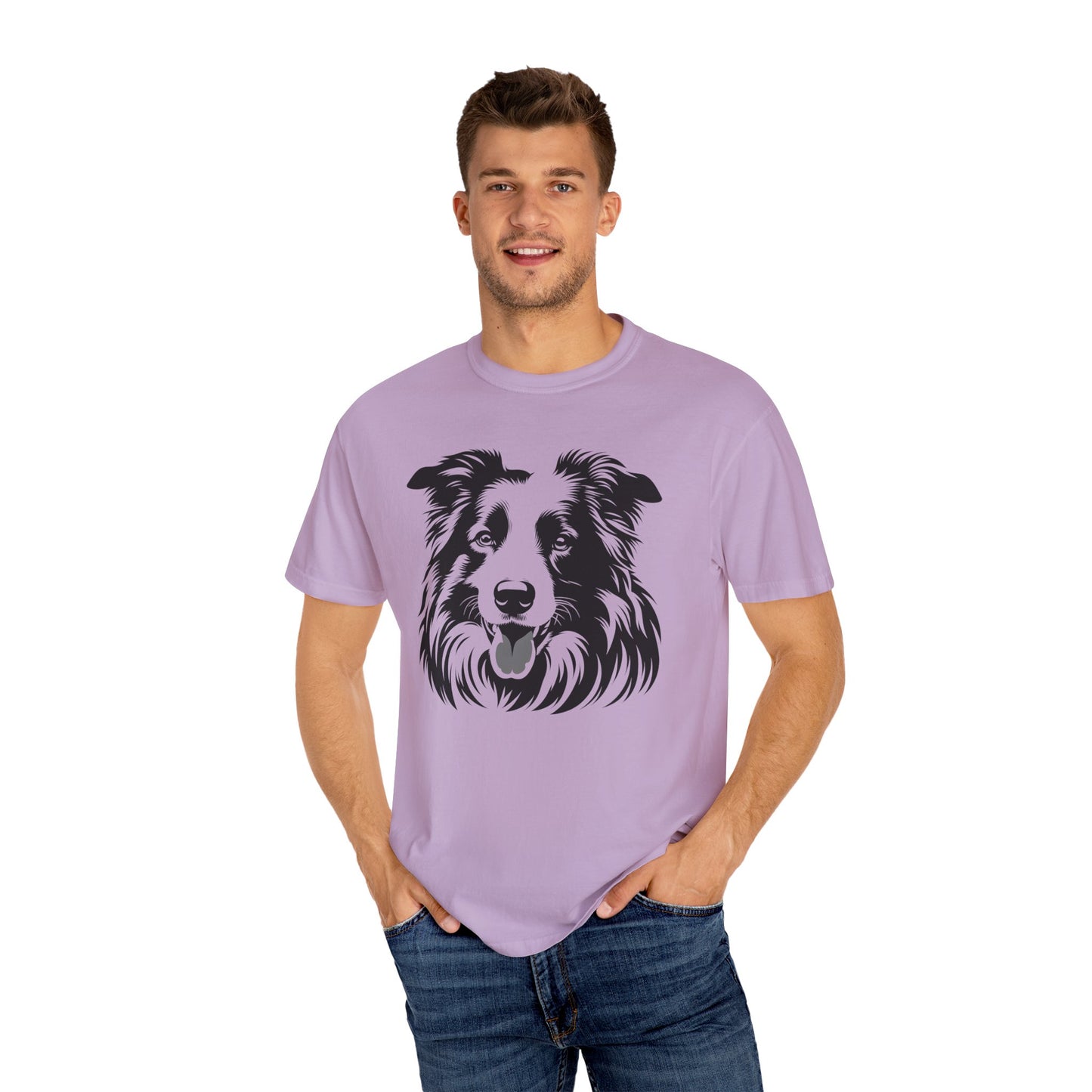 🖤 The Classic Collie – B/W Art Border Collie Tee - Perfect Gift for Dog Lovers