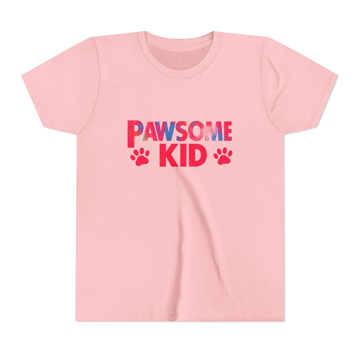 Pawsome Kid Tee, Youth Short Sleeve T-Shirt for Animal Lovers, Fun Gift for Kids Birthday, Pet Lovers Apparel, Cute Animal Shirt