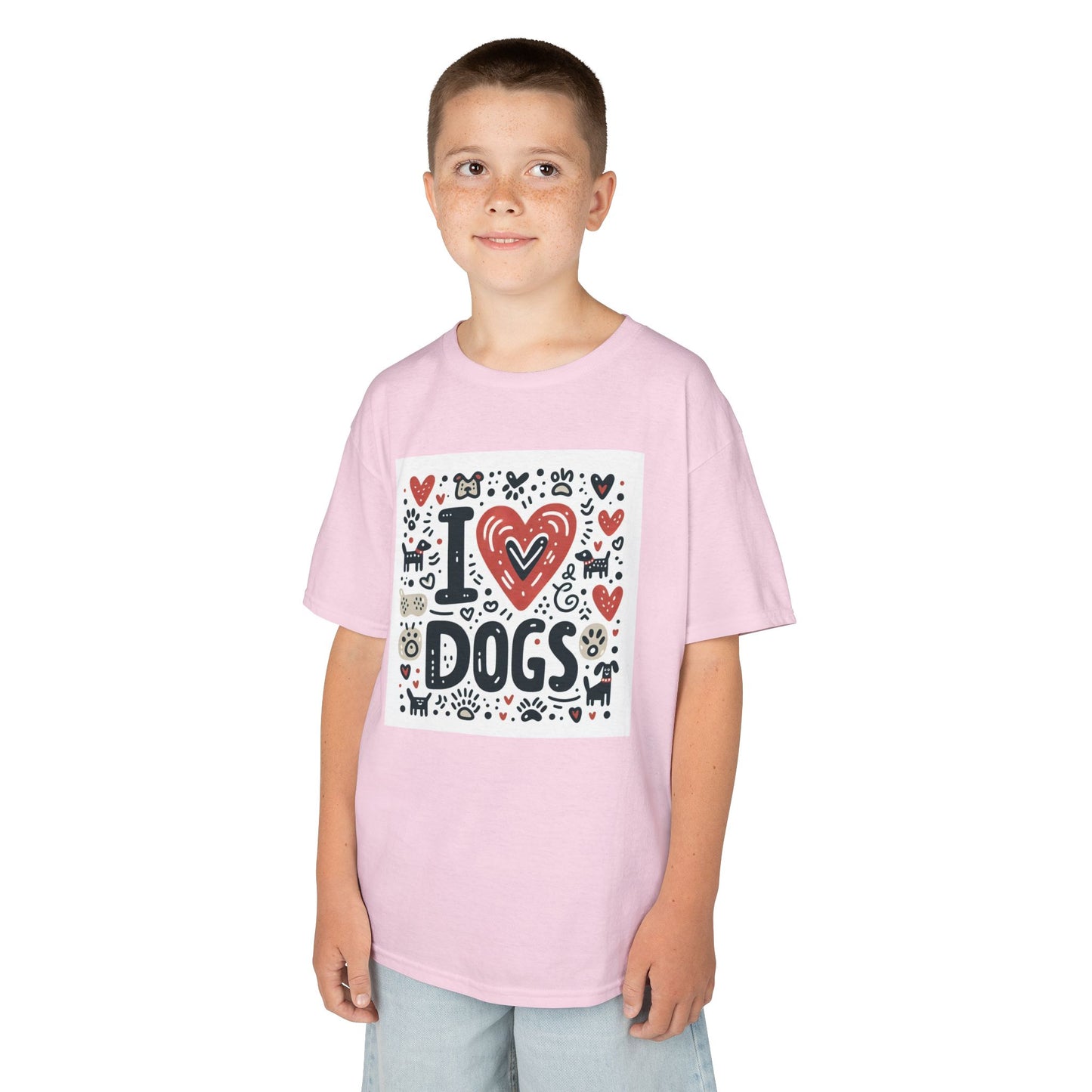 Kids Tee - Kids Love Dogs Design