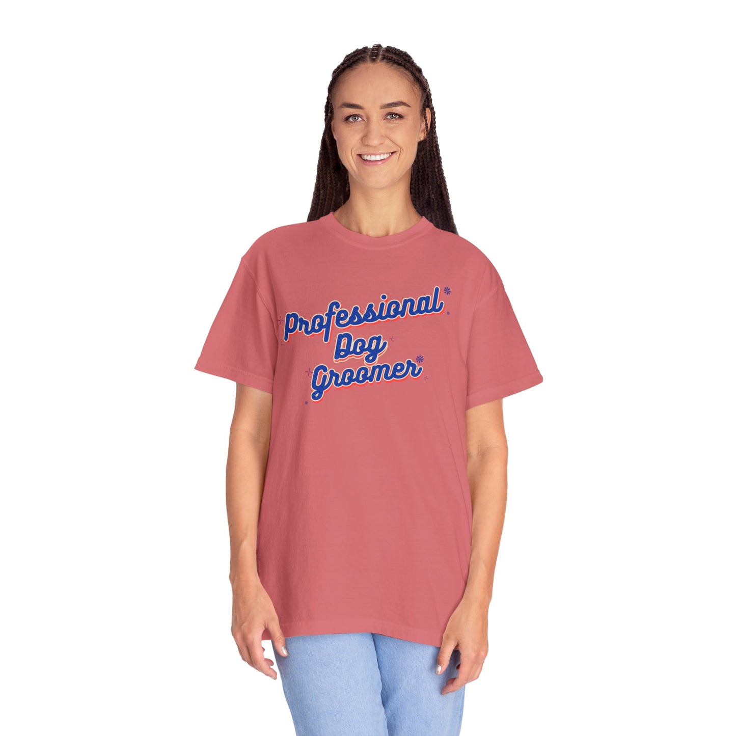 Professional Dog Groomer T-Shirt - Unisex Garment-Dyed Tee for Dog Lovers and Groomers