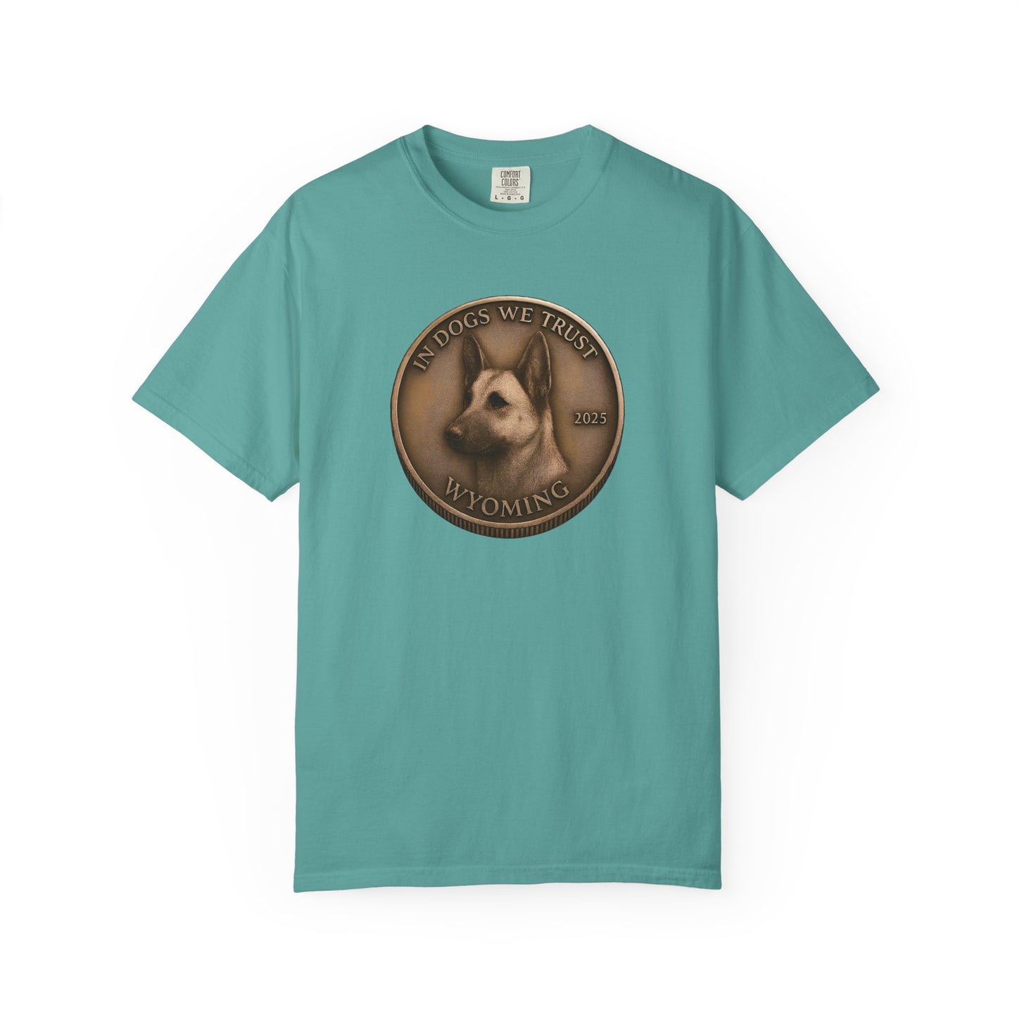 Wyoming State Coin T-Shirt Collection - Proud Dog Breed Illustrations