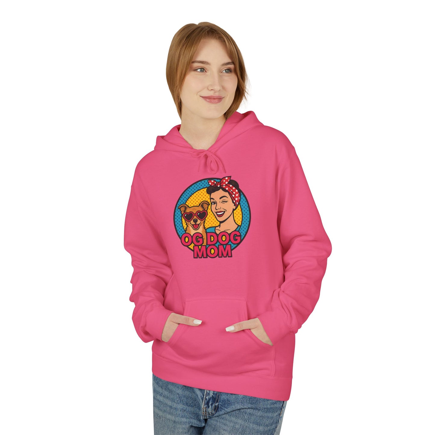 Hoodie for Dog Moms - Unisex Midweight Softstyle Fleece Hoodie