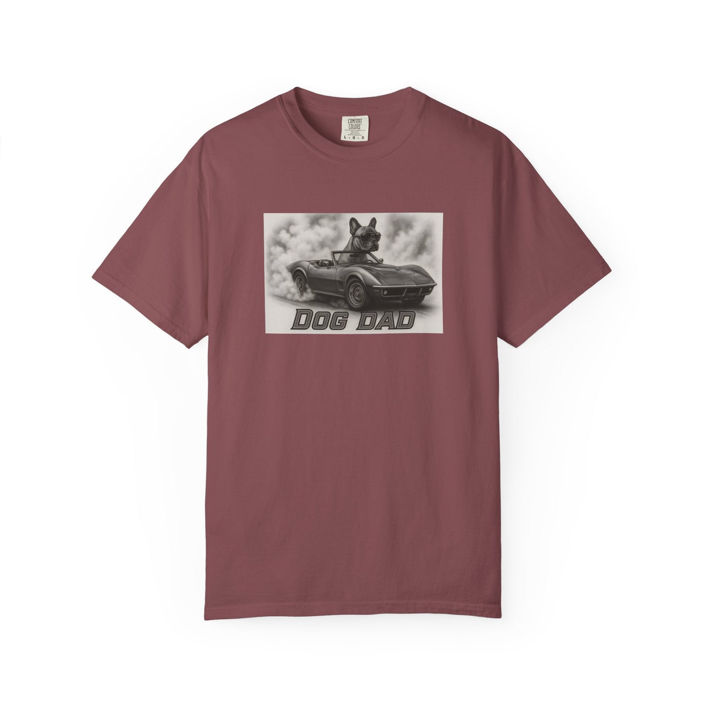 Dog Dad - French Bulldog - Cool Dogs in Cool Cars T-Shirt Collection | Funny Dog Lover Apparel for Men