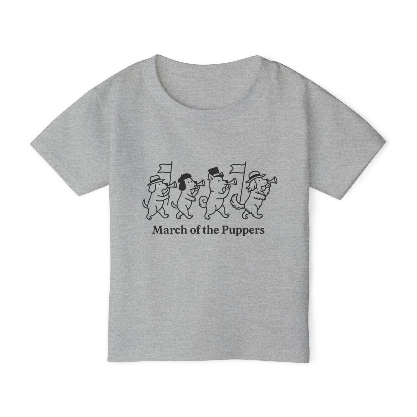March of the Puppers Toddler T-Shirt, Cute Kids Tee, Animal Parade Shirt, Fun Birthday Gift, Playful Outfit for Toddlers
