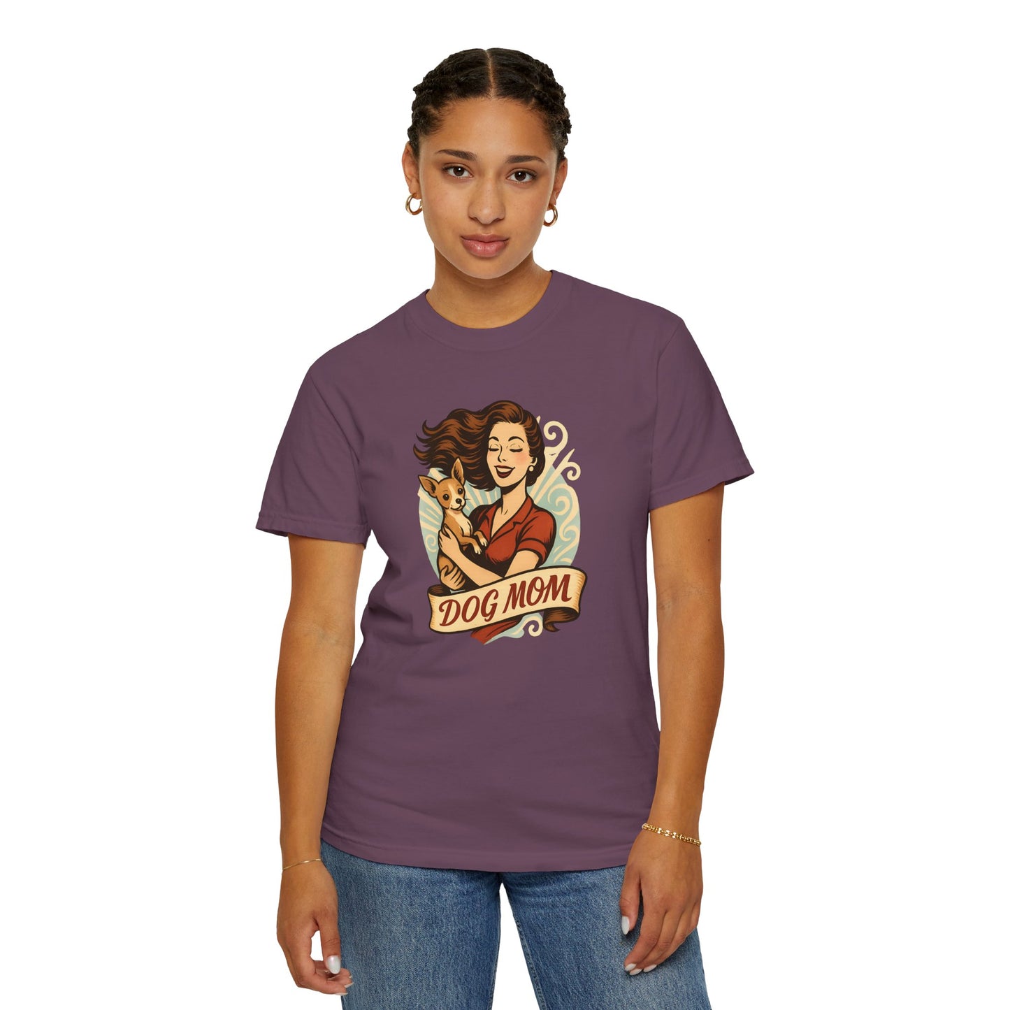 Dog Mom T-Shirt, Unisex Dog Lover Tee, Pet Owner Gift, Cute Dog Theme Apparel, Mother's Day Gift Idea, Casual Dog Mom Outfit